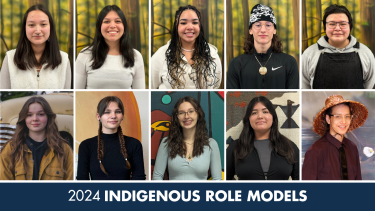 Collage of 10 portrait photos, each one is of an Indigenous Role Model for 2024